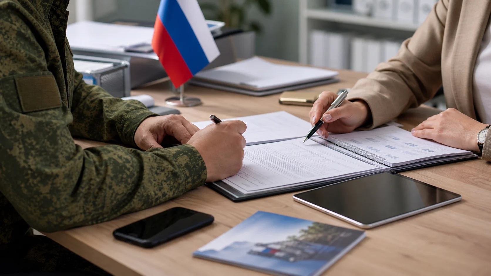 Оформление документов для контрактной службы